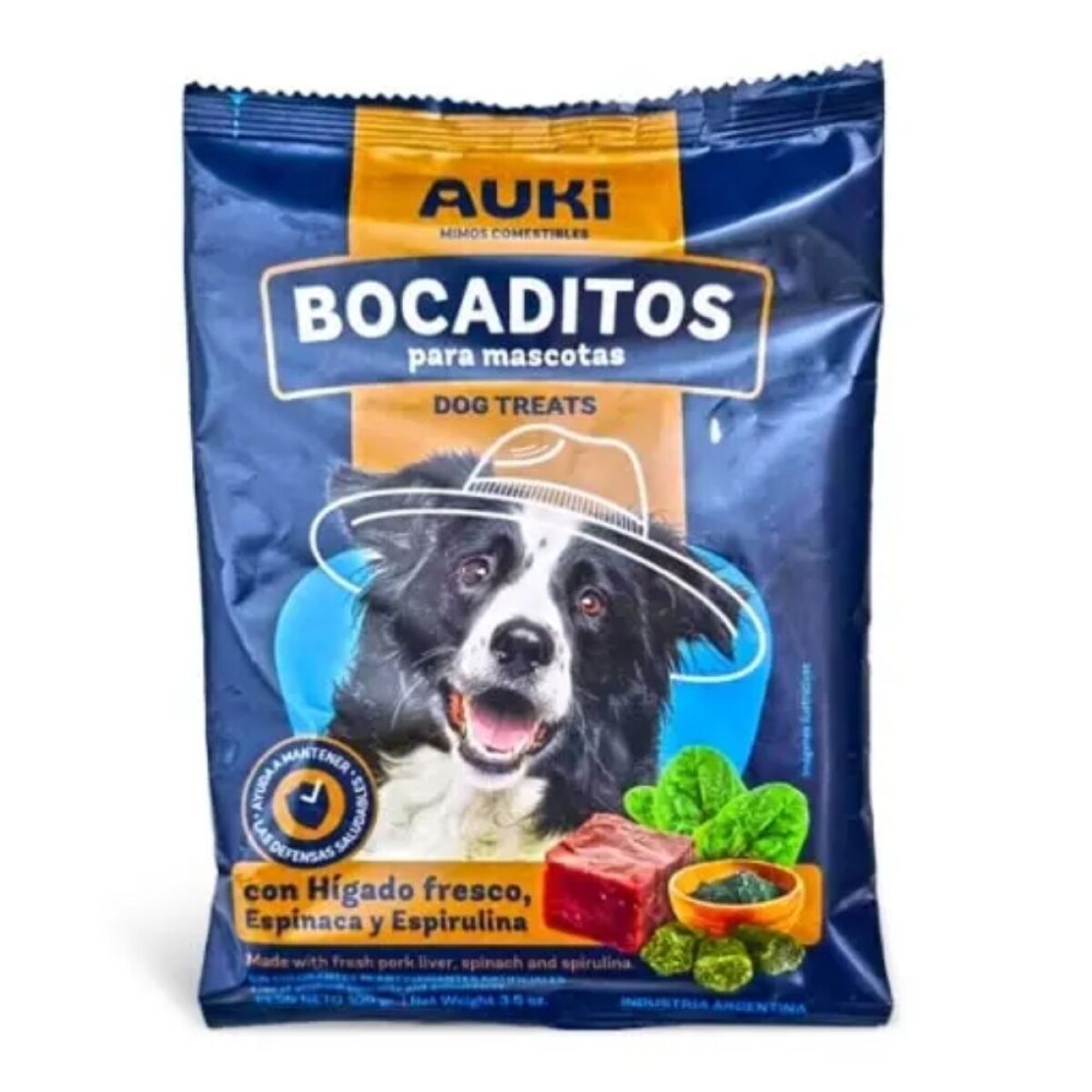 Bocaditos Auki Hígado, Espinaca Y Espirulina 100 Gr 