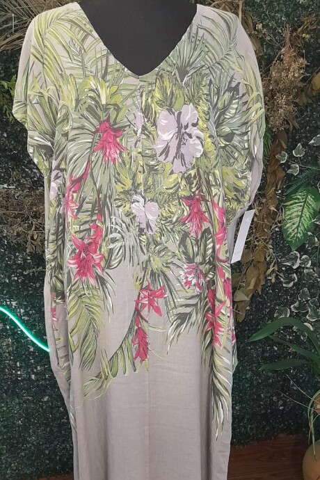 VESTIDO TROPICAL Visón