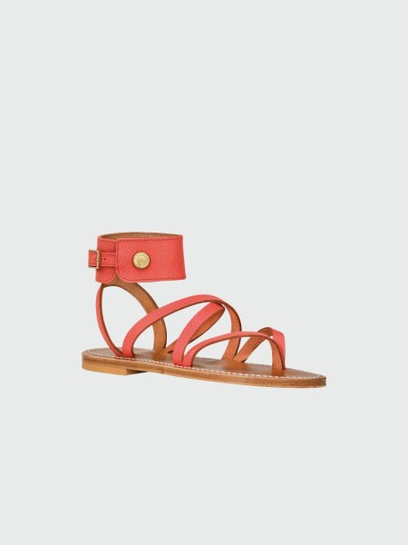 Longchamp -Sandalias de cuero, Longchamp por K. Jacques Rojo