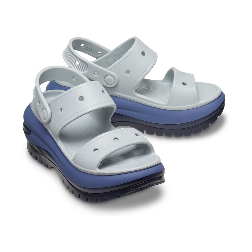 Plataformas Crocs Mega Crush Matte Sandal - Unisex Mirage/multi