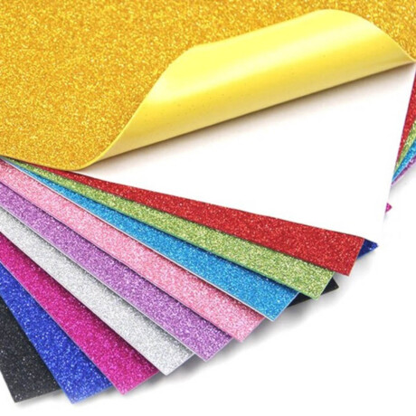 Set X96 Cartulinas A4 Goma Eva Glitter Perforadoras Esc002007