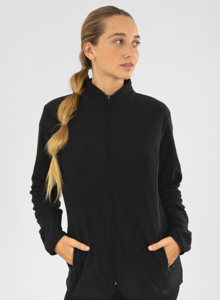 Campera polar mujer black Negro