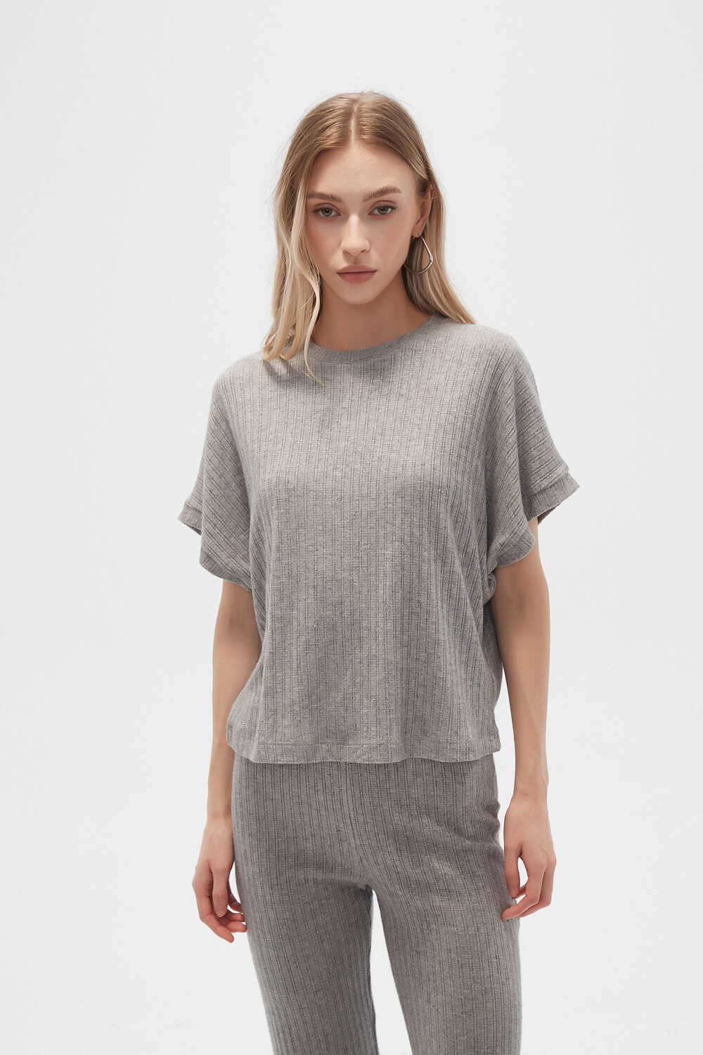 Remera Rucan Gris Melange Medio