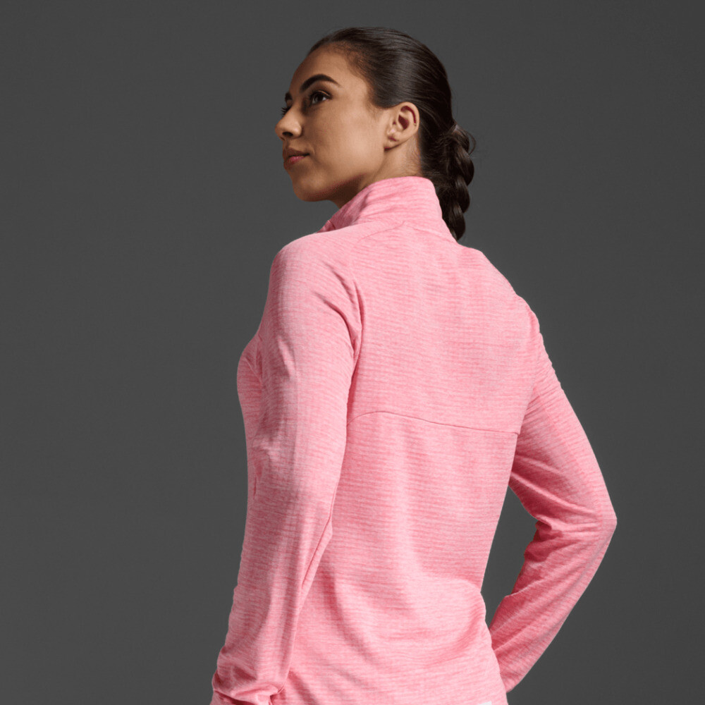 Ignition 1/4 Zip - Mujer Pink Glow/white Reflective