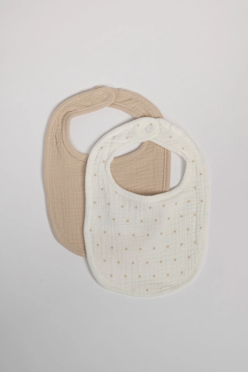 Pack x2 babero - Beige 