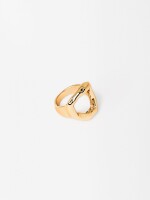 Anillo Perforado Irregular dorado