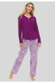 PIYAMA EN FLEECE BORDO-VINO