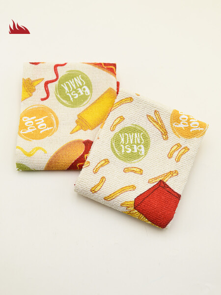 SET REPASADOR FAST FOOD 40x65CM AMARILLO