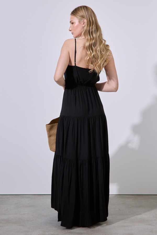 Vestido Maxi Botones NEGRO