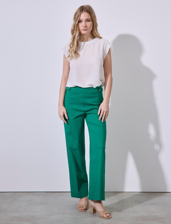 Pantalon Hebilla & Boton VERDE