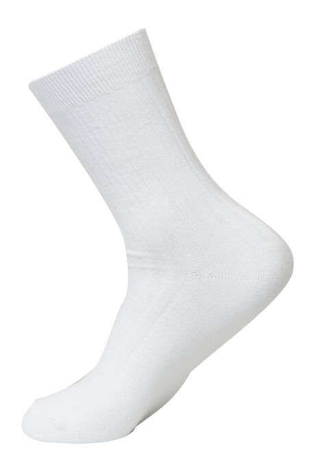 Pack x2 Media colegial color blanco