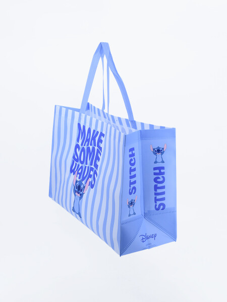 BOLSA LAMINADA STITCH CELESTE