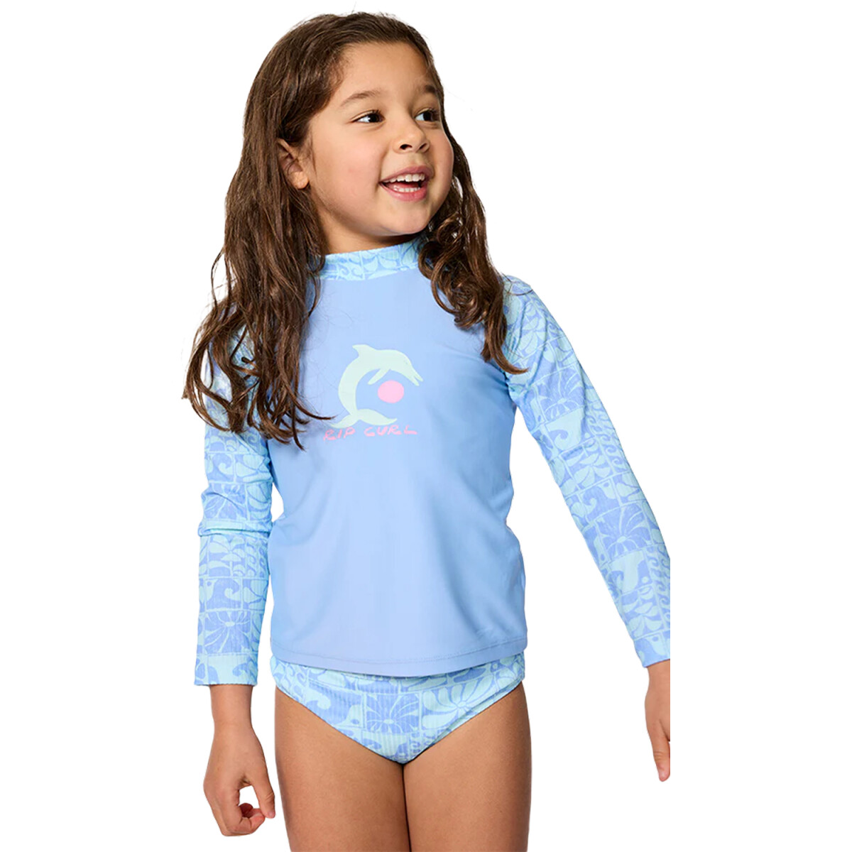 Lycra de niña Rip Curl Aots Oceanic - Celeste 