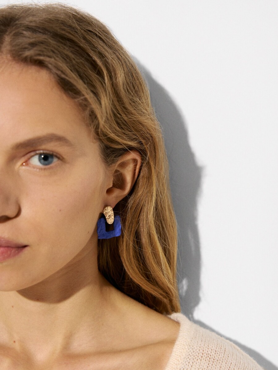 Pendientes Con Efecto Mate indigo