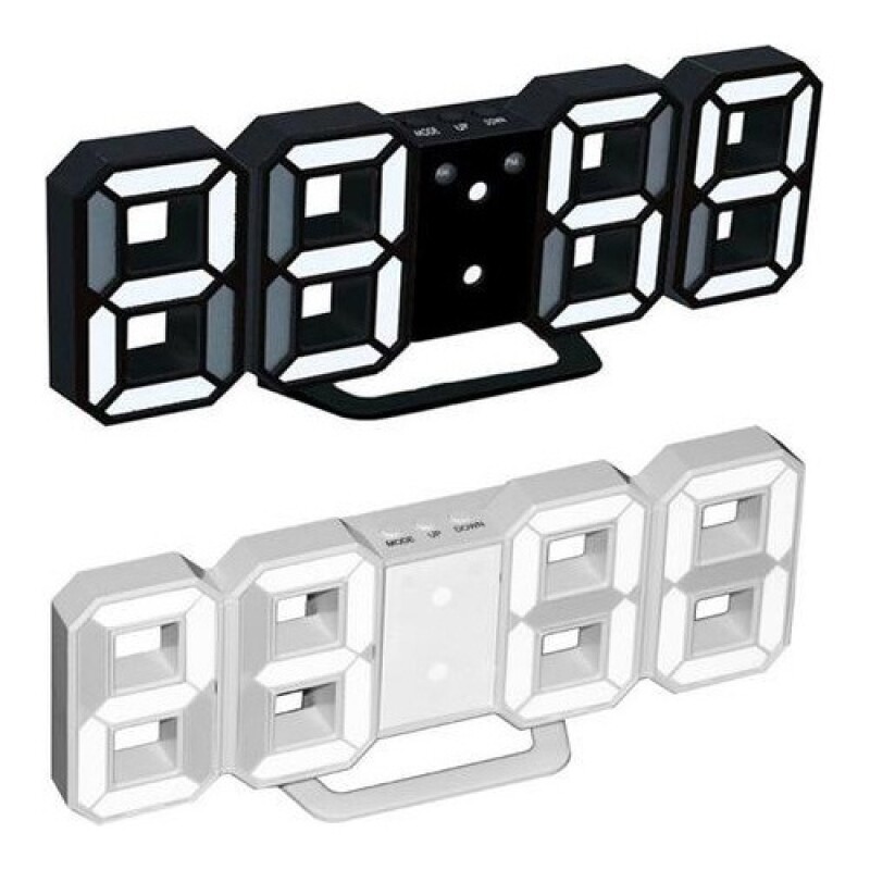 Reloj despertador digital con segmentos LED 3D Reloj despertador digital con segmentos LED 3D