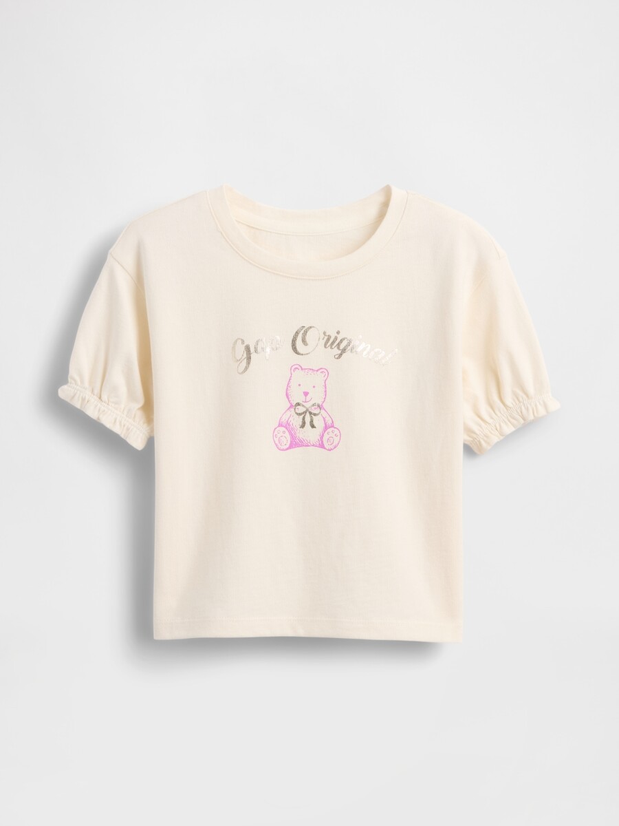 IE FRCH BF SS LOGO T - IVORY FROST 