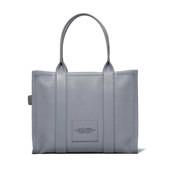MARC JACOBS - THE LEATHER LARGE TOTE BAG Gris