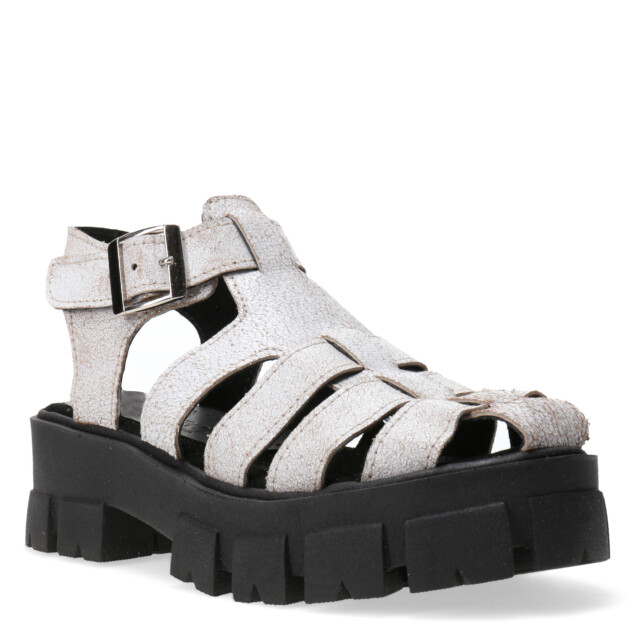 Sandalias de Mujer Miss Carol MAXA de cuero franciscana Blanco