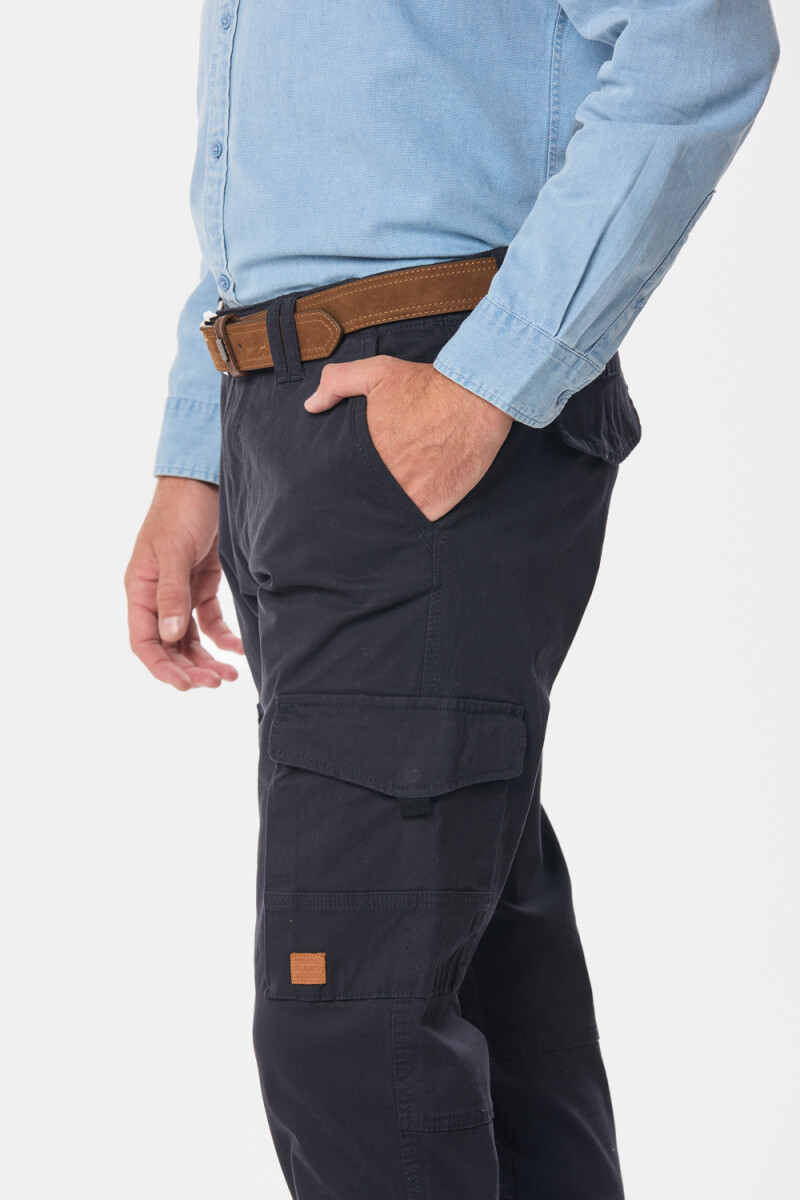 PANTALÓN CARGO - Azul 