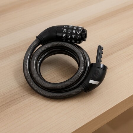 CANDADO PARA BICICLETA COMBINACION TRAMONTINA NEGRO