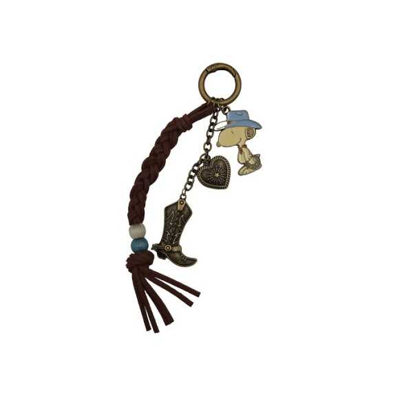 Llavero Snoopy cowboy celeste
