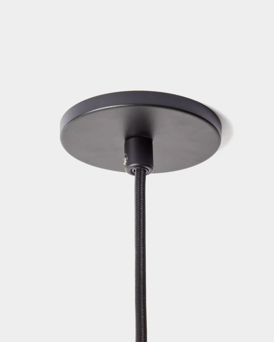 Lámpara de techo Idela de cristal ahumado y mármol negro Ø26 cm Lámpara de techo Idela de cristal ahumado y mármol negro Ø26 cm