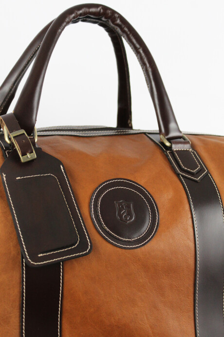 Leather Travel Bag Camel