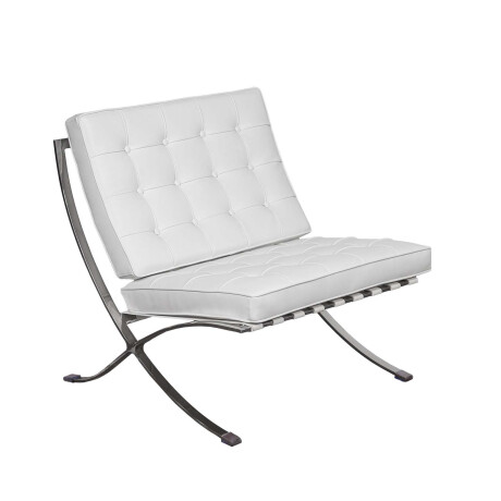 BUTACA C/PUFF PU BLANCO BARCELONA