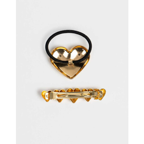 Set De Accesorios De Pelo Metálico Dorado