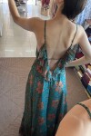 Vestido de seda Vida Tonos turquesa
