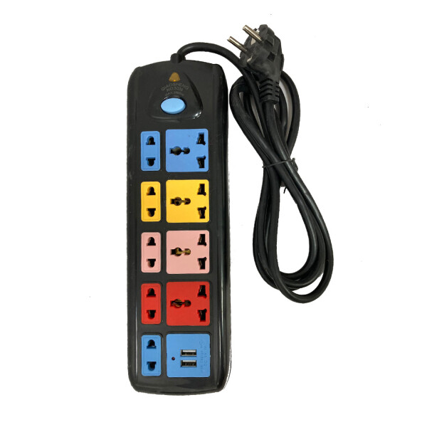Enchufe Zapatilla Adaptador Alargue 3 Usb 9 Enchufes On/off Enchufe Zapatilla Adaptador Alargue 3 Usb 9 Enchufes On/off