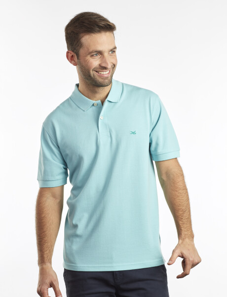 REMERA POLO PIQUE Aqua