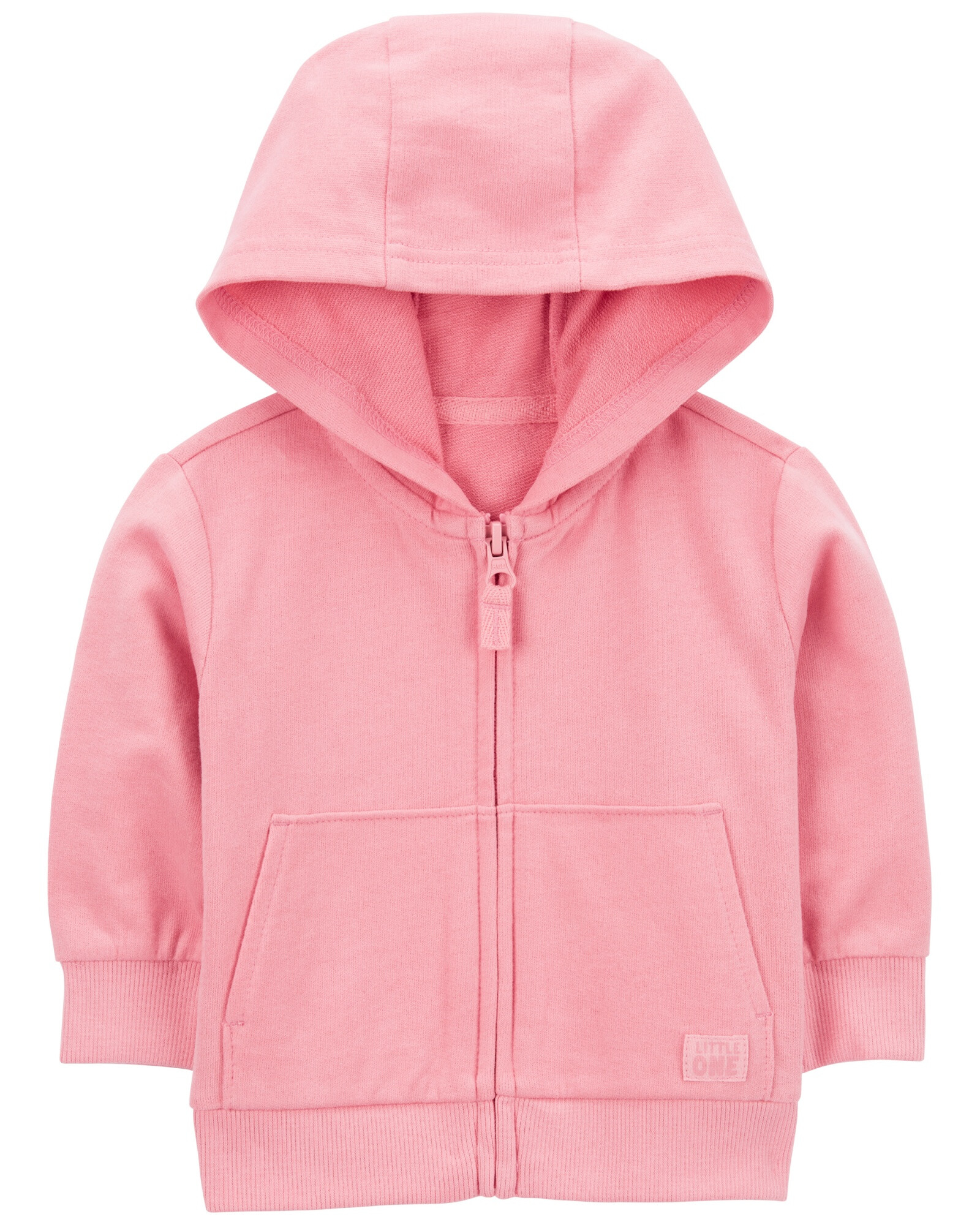 Campera de algodón, con capucha, rosada Campera de algodón, con capucha, rosada