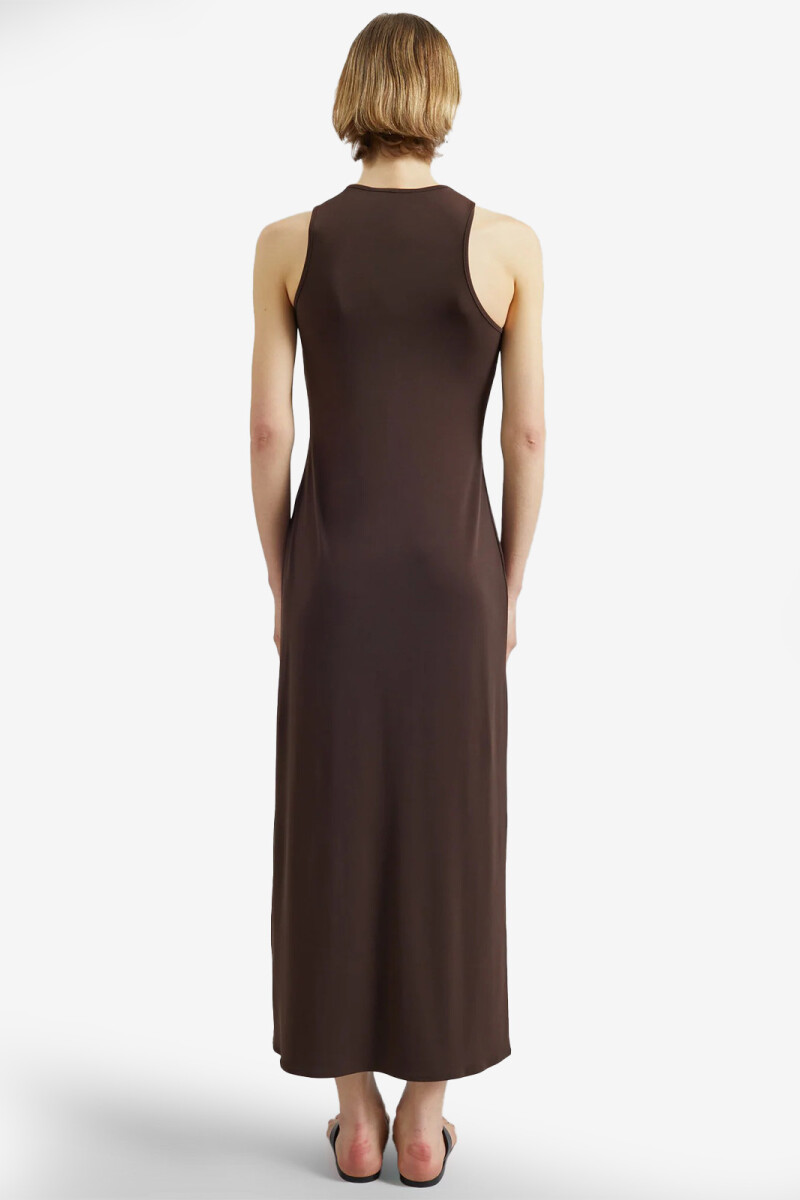 VESTIDO C LOGO CROSSED Marron