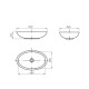 BACHA OVAL 50X35.5X10.3 DE APOYO GAMAS DE MARRON GAMAS DE MARRON