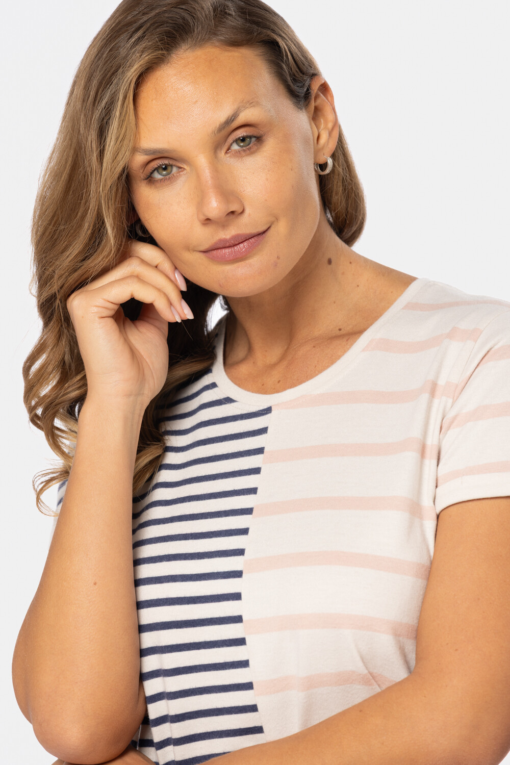 REMERA RAYADA Beige