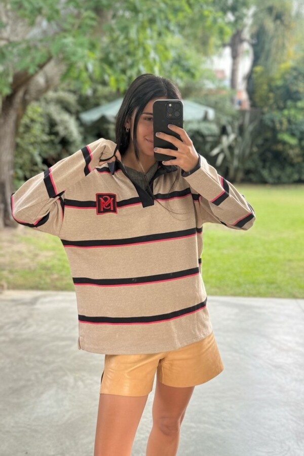 Tercer Tiempo Sweater Beige / Fucsia