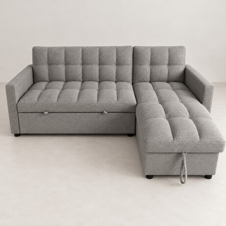 Sofa Cama con Baúl 2 Cuerpos Gris Sessel Sofa Cama con Baúl 2 Cuerpos Gris Sessel