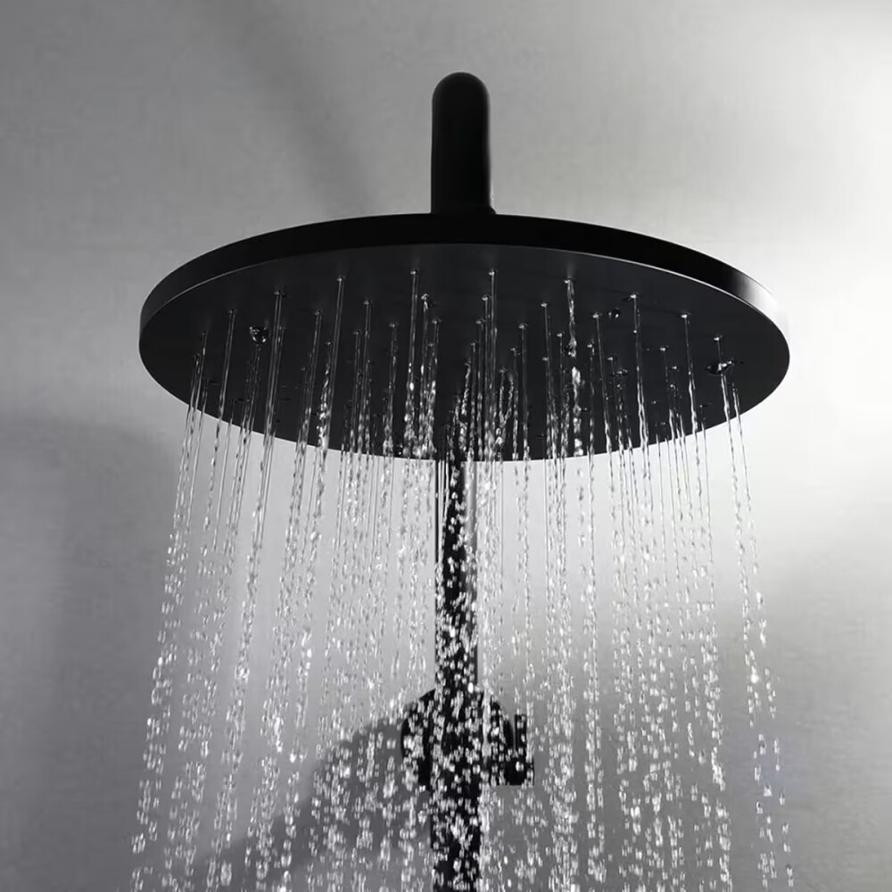 Barral de ducha Monocomando exterior con Transferencia Chronos negro mate Barral De Ducha Monocomando Exterior Con Transferencia Chronos Negro Mate