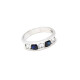 Anillo En Oro Blanco Con Brillantes Y Zafiros Anillo En Oro Blanco Con Brillantes Y Zafiros