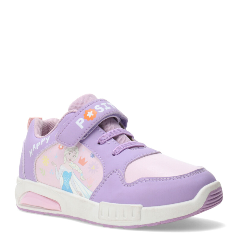 Championes de Niños Frozen c/luz Lila - Rosa