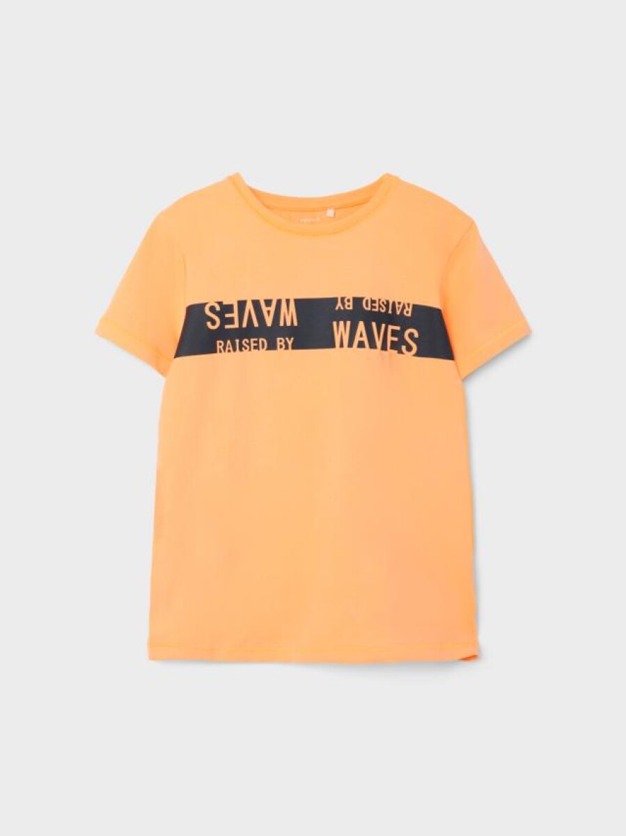 Camiseta Manga Corta Estampada - Orange Pop 