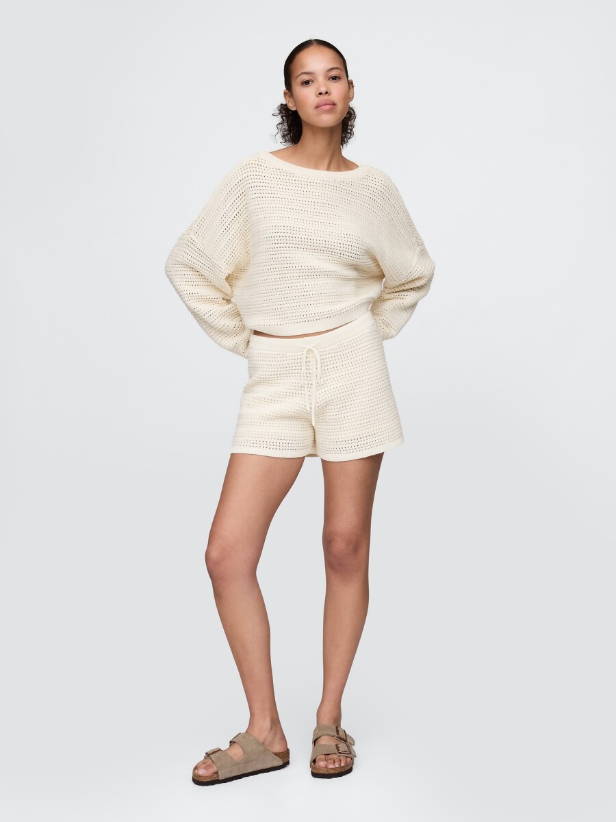 Short Crochet Mujer - Ivory Frost 