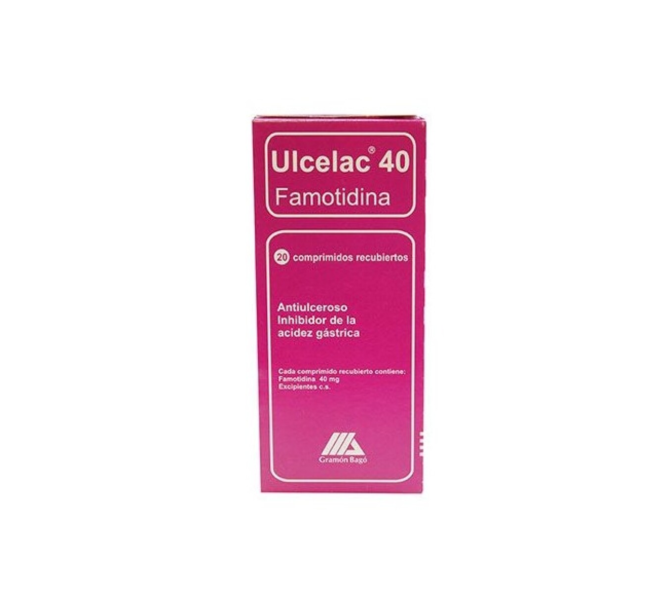 Ulcelac 40mg 20 Comprimidos 