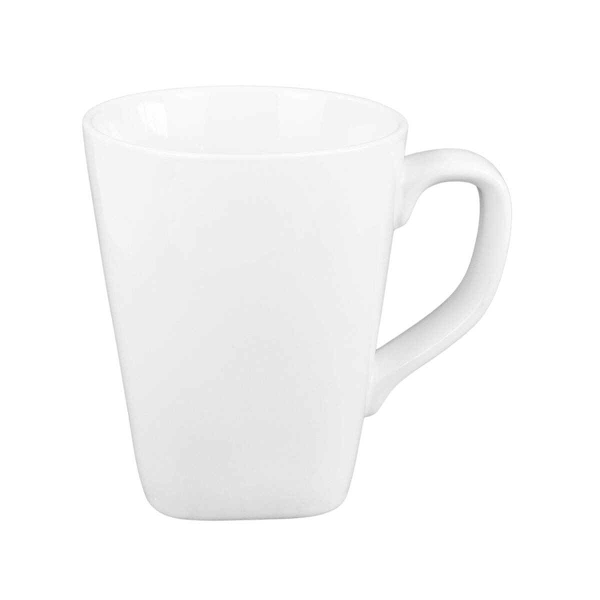 Taza de ceramica con base cuadrada 