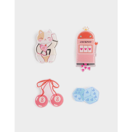 Set De Pines Acrílicos Combinacion Multicolor