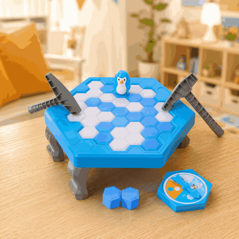 Juego No Caiga el Pingüino 47 Piezas con 2 Martillos AZUL