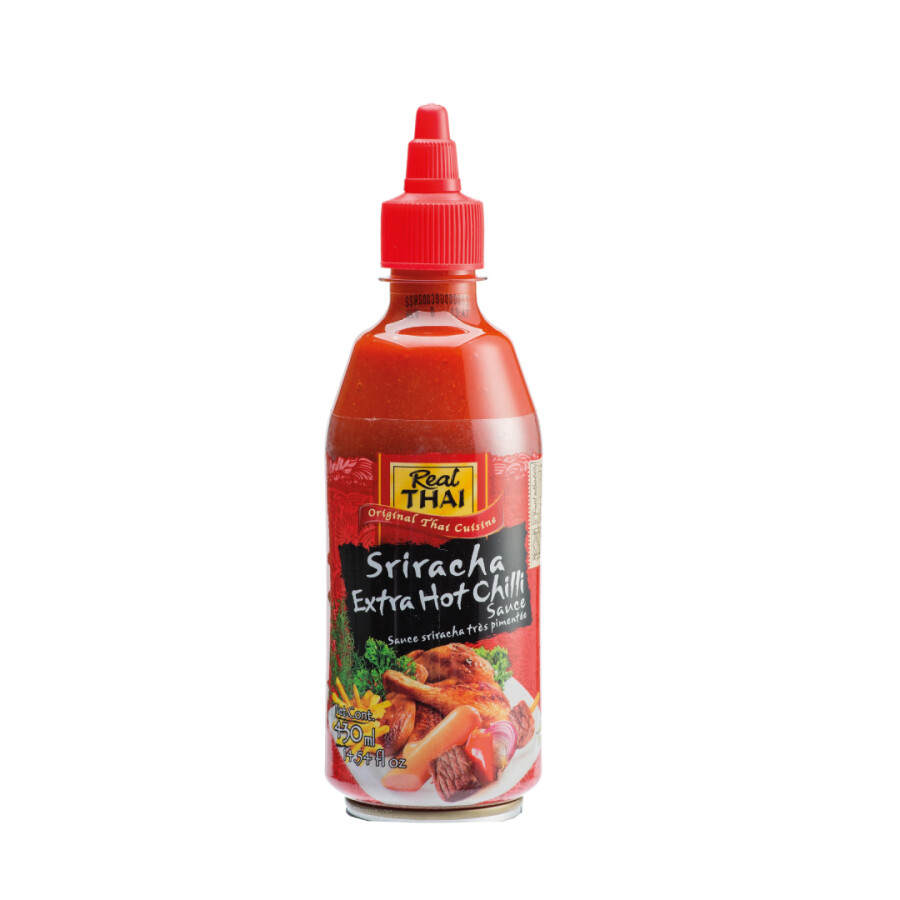 Salsa Extra Hot Chilli Sauce Sriracha Real Thai 430ml Salsa Extra Hot Chilli Sauce Sriracha Real Thai 430ml