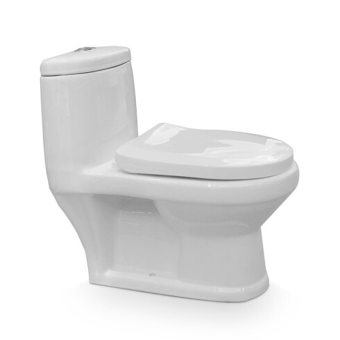 Inodoro Kinder Con Mochila Para Niños Una Pieza De Pocelana Sanitaria Blanco Brillo Aqualia, Incluye Tapa Y Tornillos. 000