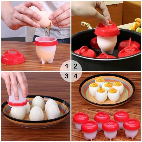 Moldes De Silicona Para Cocinar Hervir Huevos Egglettes Moldes De Silicona Para Cocinar Hervir Huevos Egglettes